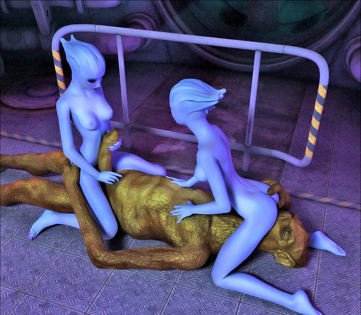 Blue Alien Girl Fucked In All Holes Picture