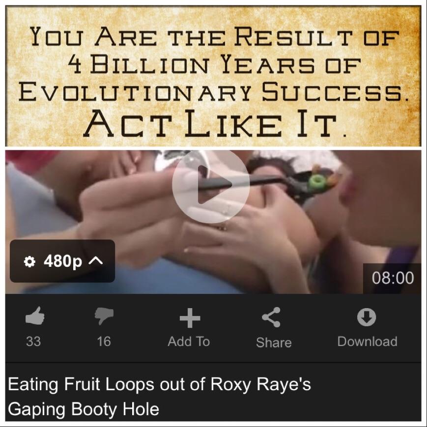 Slap H. reccomend eating frootloops out roxy